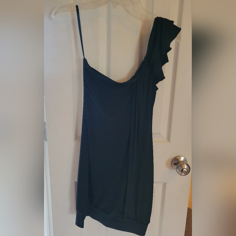 Ruby Rox Blue One Shoulder Cut Out Dress